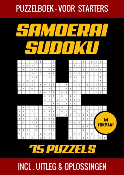 Samoerai Sudoku - Puzzelboek voor Starters - 75 Puzzels, Puzzelboek Shop - Paperback - 9789403718767