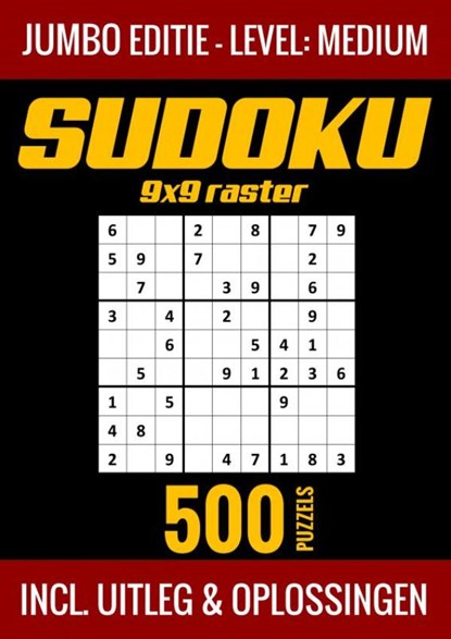 Sudoku Medium - Jumbo Editie - 500 Puzzels - Incl. Uitleg en Oplossingen, Puzzelboek Shop - Paperback - 9789403729794