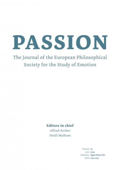 Passion: Journal of the European Philosophical Society for the Study of Emotion, Alfred Archer - Paperback - 9789403739267