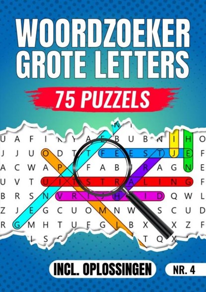Woordzoeker Grote Letters Nr 4. - 75 Puzzels Incl. Oplossingen, Woordzoeker Specialist - Paperback - 9789403796451