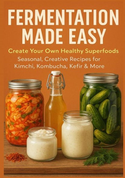 FERMENTATION MADE EASY Create Your Own Healthy Superfoods: Seasonal, Creative Recipes for Kimchi, Kombucha, Kefir & More, Nora Whitestone - Paperback - 9789403814261