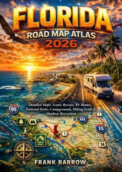 Florida Road Map Atlas 2026, Frank Barrow - Paperback - 9789403876382