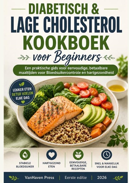 Diabetisch & Lage cholesterol Kookboek voor Beginners, VanHaven Press - Paperback - 9789403891613