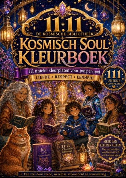 Kosmisch Soul Kleurboek - 111 kleurplaten van vrede, wereldse schoonheid en verwondering, 11.11 De Kosmische Bibliotheek - Paperback - 9789403906126