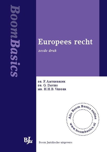 Europees recht, F. Amtenbrink ; G. Davies ; HHB Vedder - Ebook - 9789460942082