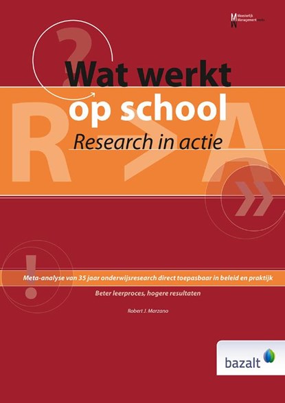 Wat werkt op school, Robert J. Marzano - Gebonden - 9789461181831