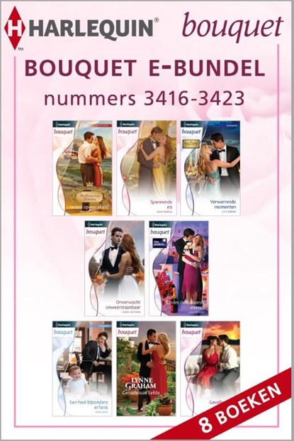 Bouquet e-bundel nummers 3416-3423 (8-in-1), Lynn Raye Harris ; Sarah Morgan ; Lucy Gordon ; Carole Mortimer ; Cathy Wiiliams ; Susan Meier ; Lynne Graham ; Kathryn Ross - Ebook - 9789461996428
