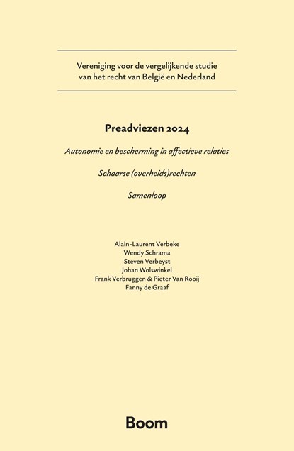 Preadviezen 2024, Alain-Laurent Verbeke ; Wendy Schrama ; Steven Verbeyst ; Johan Wolswinkel ; Frank Verbruggen ; Pieter van Rooij ; Fanny de Graaf - Paperback - 9789462129917