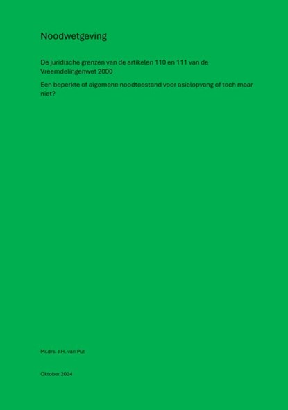 Noodwetgeving, Sjef van Put - Paperback - 9789462473485