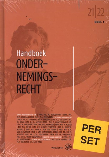 Handboek Ondernemingsrecht 2021-2022 (set), W. Burgerhart ; W. Kolkman ; L. Verstappen - Gebonden - 9789462496774