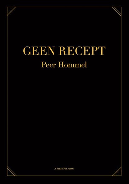 Geen recept, Peer Hommel - Paperback - 9789462667426