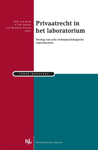 Privaatrecht in het laboratorium, Willem van Boom ; Pieter Desmet ; Chris Reinders Folmer - Paperback - 9789462900110