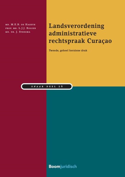 Landsverordening administratieve rechtspraak Curaçao, M.E.B. de Hasethen ; L.J.J. Rogier ; J. Sybesma - Paperback - 9789462901803