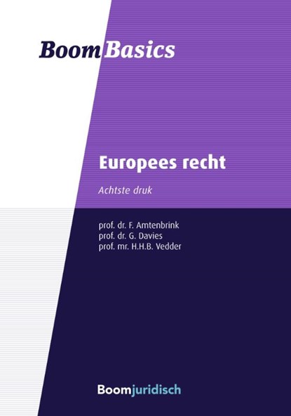 Europees recht, Fabian Amtenbrink ; G. Davies ; Hans Vedder - Paperback - 9789462904590