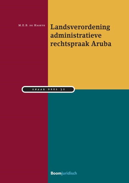 Landsverordening administratieve rechtspraak Aruba, M.E.B. de Haseth - Paperback - 9789462904699