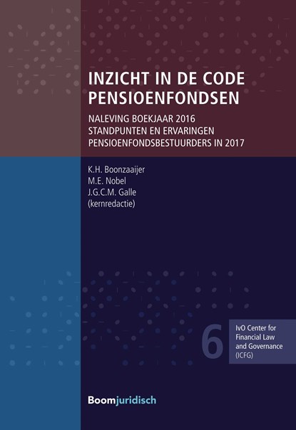 Inzicht in de Code Pensioenfondsen, K.H. Boonzaaijer ; M.E. Nobel ; J.G.C.M. Galle - Paperback - 9789462905160