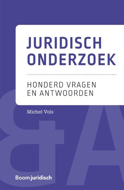 Juridisch onderzoek, Michel Vols - Paperback - 9789462908321