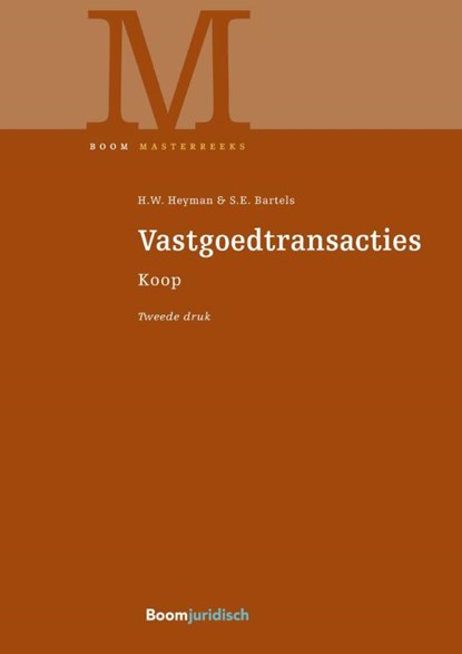 Vastgoedtransacties, S.E. Bartels ; H.W. Heyman - Gebonden - 9789462908581