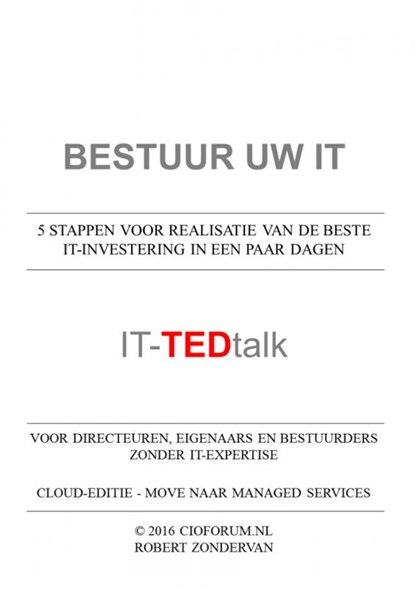 Bestuur uw IT!, Robert Zondervan - Paperback - 9789463183604