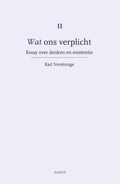 Essay over denken en existentie, Karl Verstrynge - Gebonden - 9789463402316