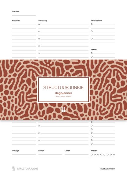 De Structuurjunkie Dagplanner, Cynthia Schultz - Losbladig - 9789463493499