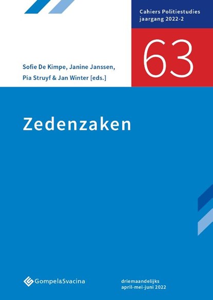 Zedenzaken, Sofie De Kimpe ; Janine Janssen ; Pia Struyf ; Jan Winter - Paperback - 9789463713696