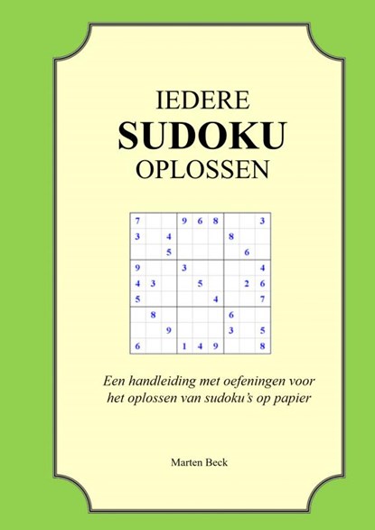 Iedere sudoku oplossen, Marten Beck - Paperback - 9789464053609