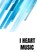 Notenschrift- Notenbalken- I Heart music (A5) Allets comfort, Allets Comfort - Paperback - 9789464054767
