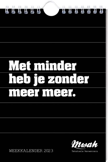 MWAH weekkalender 2023, MWAH - Gebonden - 9789464323665