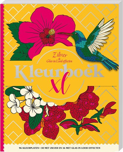 Kleurboek XL - Zilver & Glas in lood effecten, Interstat - Paperback - 9789464326796