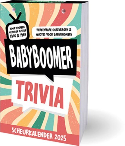Babyboomer trivia scheurkalender - 2025, Interstat - Paperback - 9789464327090