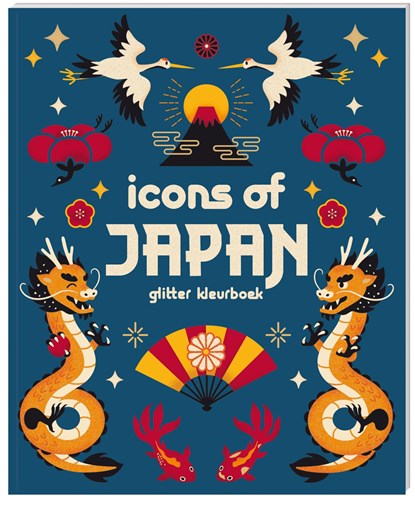 Glitter kleurboeken voor volwassenen - Icons of Japan, Interstat - Paperback - 9789464328769