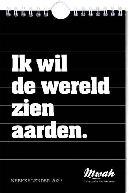 Mwah weekkalender - 2027, Mwah - Gebonden - 9789464329698