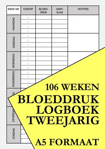 Bloeddruk Logboek Tweejarig - voor het Noteren van Bloeddruk Waarden en Hartslag, PUB Publishing - Paperback - 9789464486209