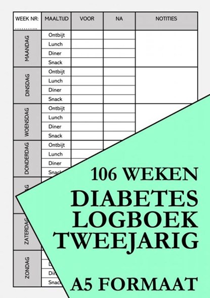 Bloedsuiker Planner en Diabetes Logboek - Tweejarig, Diabetes Logboek - Paperback - 9789464489293