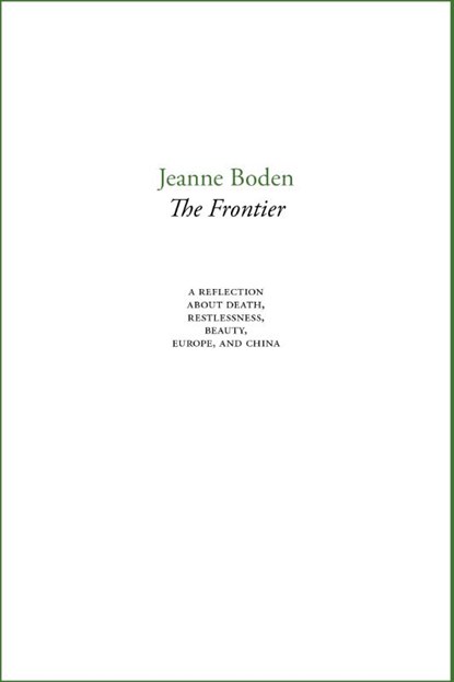The Frontier, Jeanne Boden - Paperback - 9789464590364