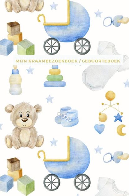 Mijn Kraambezoekboek / Geboorteboek | Geschikt als Kraamcadeau meisje en Kraamcadeau jongen, Gold Arts Books - Paperback - 9789464650082