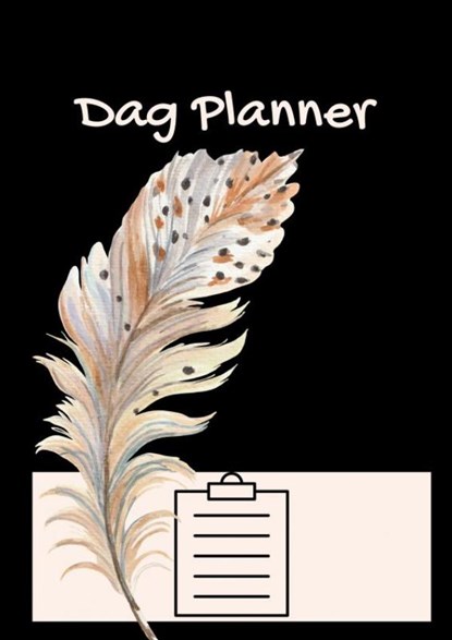 Dagplanner - Werkplanner - A4 - Boho - Veer - Zwart - Ongedateerd., Kris Degenaar - Paperback - 9789464651959