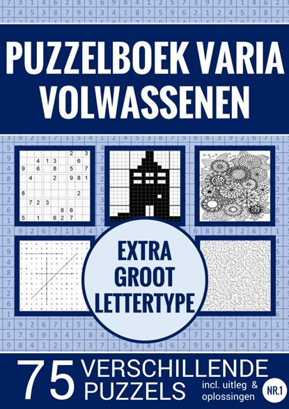 Puzzelboek Varia voor Ouderen, Slechtzienden, Senioren, Opa en Oma - Extra Groot, Type XL/XXL, Puzzelboeken & Meer - Paperback - 9789464652253