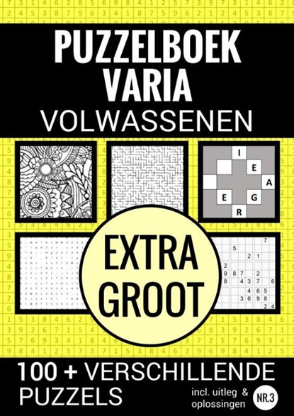 Puzzelen voor Volwassenen - Varia Extra Groot - NR. 3, Puzzelboeken & Meer - Paperback - 9789464655551