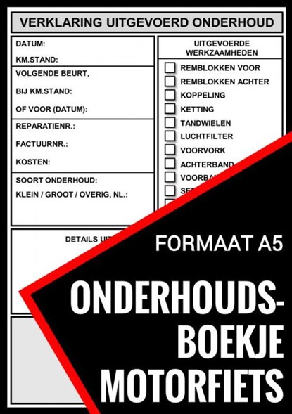 Onderhoudsboekje Motorfiets - Universeel Reparatie Boek, Motorfiets Onderhoudsboekjes - Paperback - 9789464657586