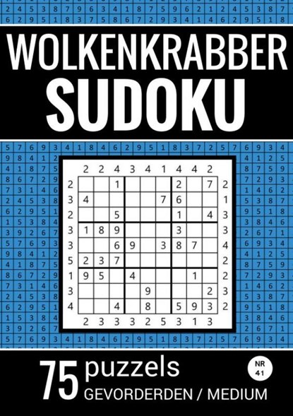 Wolkenkrabber Sudoku - Nr. 41 - 75 Puzzels - Gevorderden / Medium, Sudoku Puzzelboeken - Paperback - 9789464802573