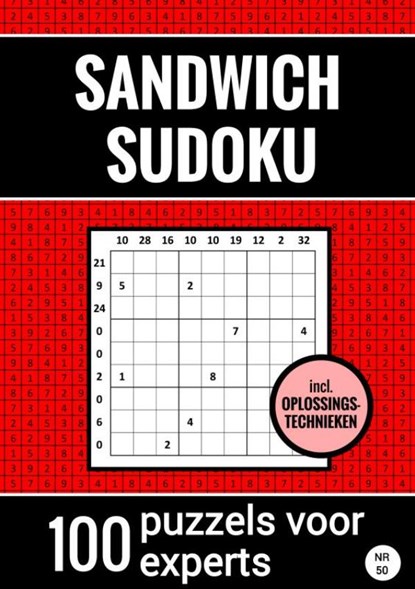 Sandwich Sudoku - 100 Puzzels voor Experts - Inclusief Oplossingstechnieken - Nr. 50, Sudoku Puzzelboeken - Paperback - 9789464926293