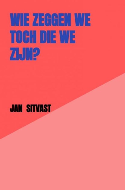 Wie zeggen we toch die we zijn?, Jan Sitvast - Paperback - 9789464929607