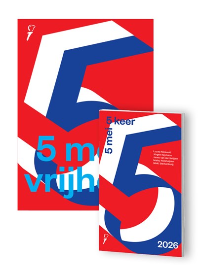 Los exemplaar boekje met poster '5 keer 5 mei 2026', Diverse auteurs - Gebonden - 9789465036625