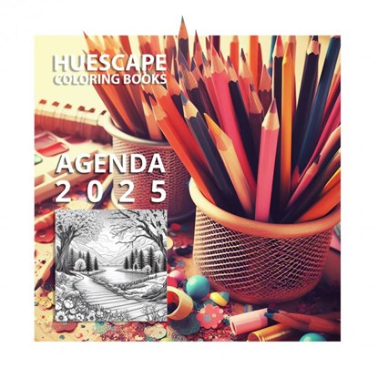 Huescape Kleurboek voor volwassenen - Agenda 2025, Scarlett Kimberley - Paperback - 9789465125039