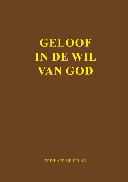 Geloof in de wil van God, Eginhard Meijering - Paperback - 9789465336015
