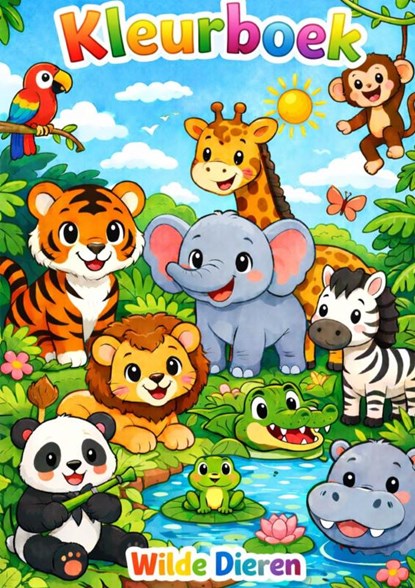 Kleurboek, Wilde dieren, H. Mourits - Paperback - 9789465382364