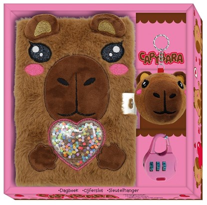 Dagboek met slot pluche - Capybara, Interstat - Gebonden - 9789465450063