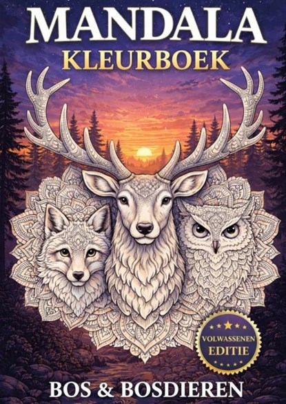Mandala kleurboek - Bos & bosdieren, Hendrik Mouhoff - Paperback - 9789465466507